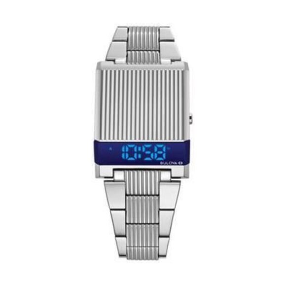 Bulova 96c139 Men's Computron Digital LED Dial Bracelet Watch